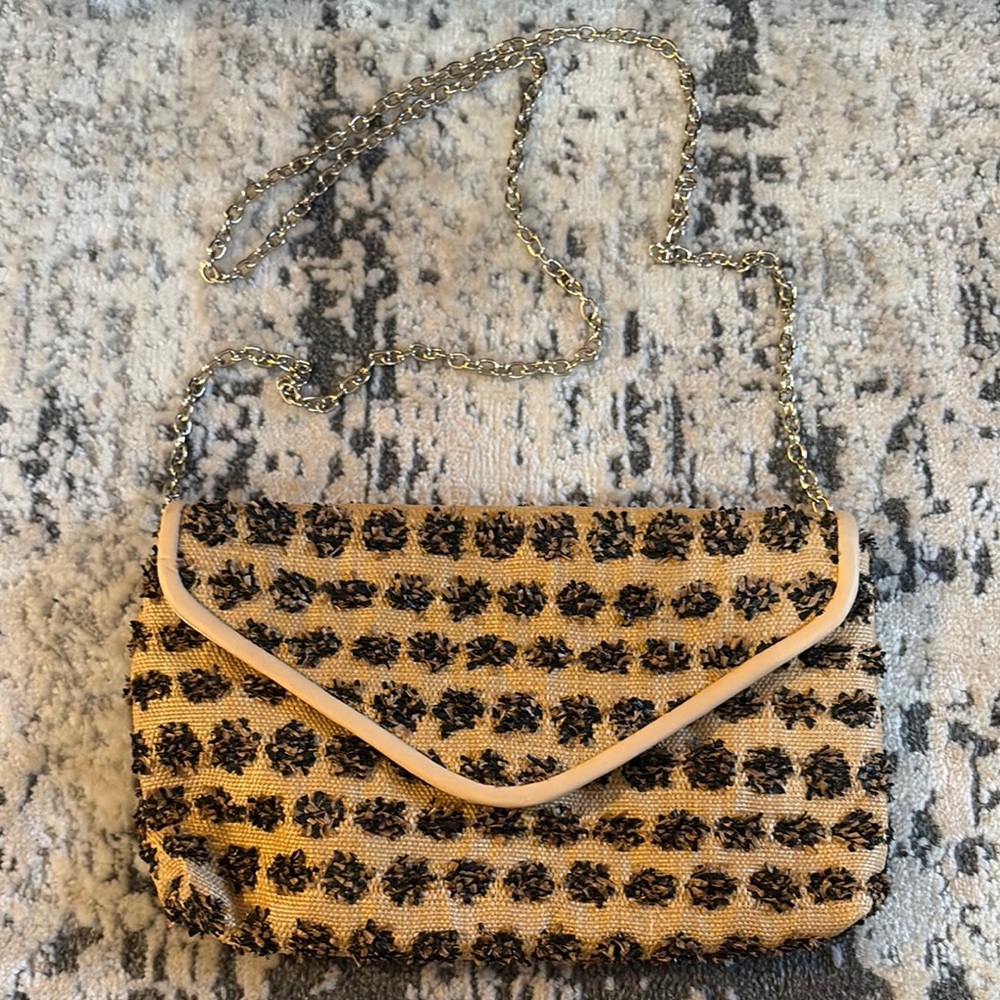 Chic Tan and Black Women's Textured Bag